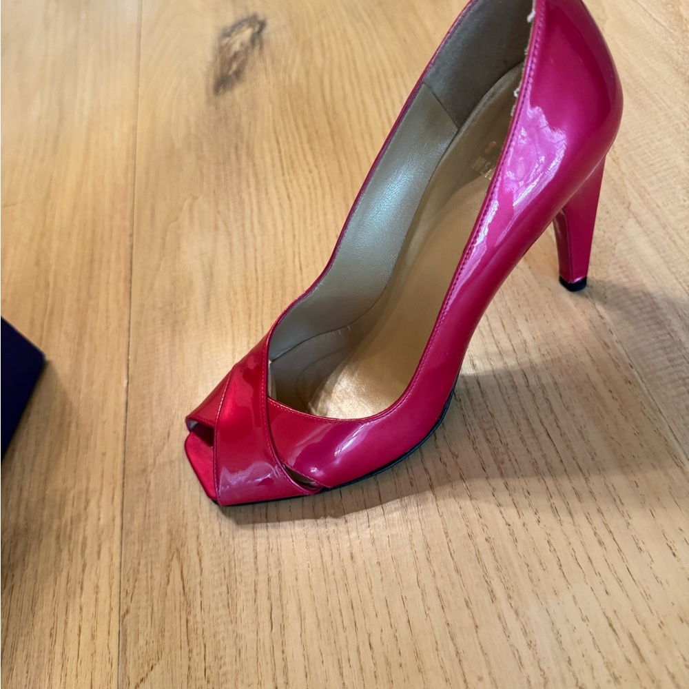 Stuart Weitzman Hot Pink Patent Heels